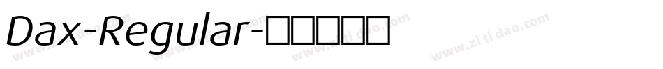Dax-Regular字体转换