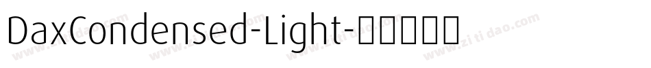 DaxCondensed-Light字体转换
