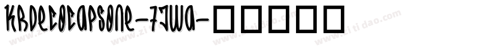 KrDecoCapsOne-7jWA字体转换 KrDecoCapsOne-7jWA字体转换