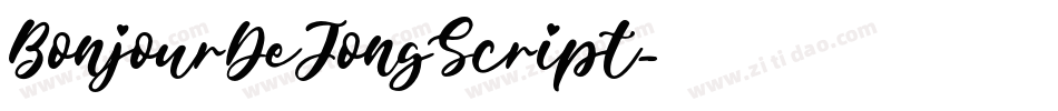 BonjourDeJongScript字体转换