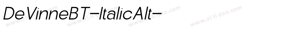 DeVinneBT-ItalicAlt字体转换