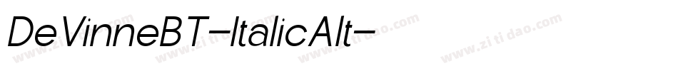 DeVinneBT-ItalicAlt字体转换