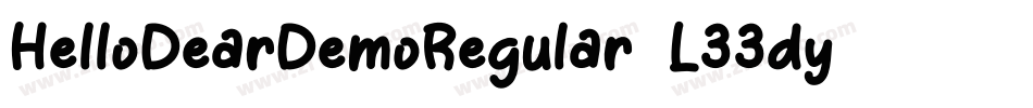 HelloDearDemoRegular-L33dy字体转换