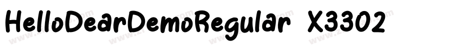 HelloDearDemoRegular-X33O2字体转换