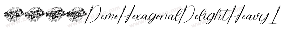 2013DemoHexagonalDelightHeavyItalicCapsAndNumbersForMac-90On字体转换