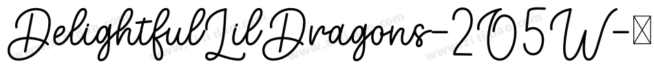 DelightfulLilDragons-2O5W字体转换
