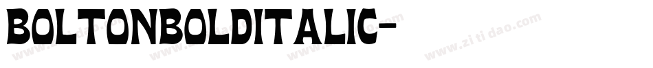 BoltonBoldItalic字体转换