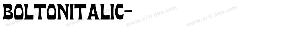 BoltonItalic字体转换