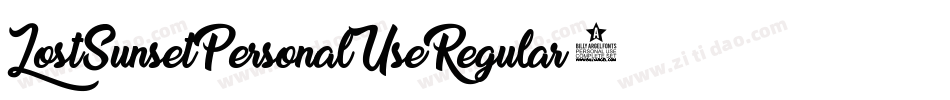 LostSunsetPersonalUseRegular-6AV1字体转换
