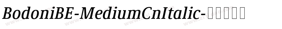 BodoniBE-MediumCnItalic字体转换