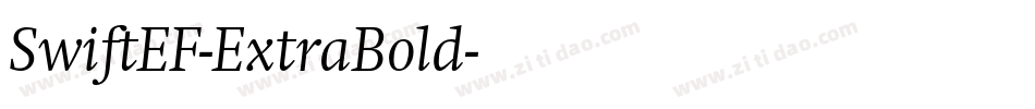 SwiftEF-ExtraBold字体转换