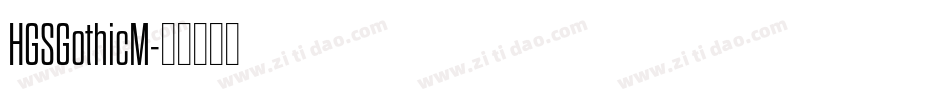 HGSGothicM字体转换