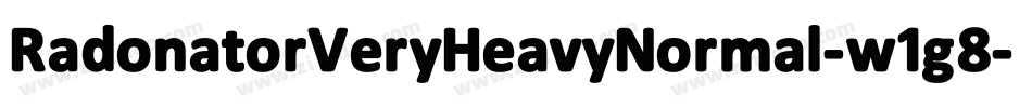 RadonatorVeryHeavyNormal-w1g8字体转换