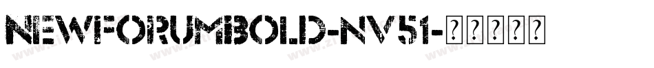 NewforumBold-nv51字体转换