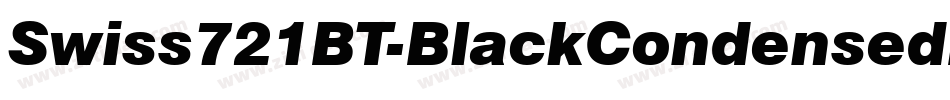 Swiss721BT-BlackCondensedItalic字体转换