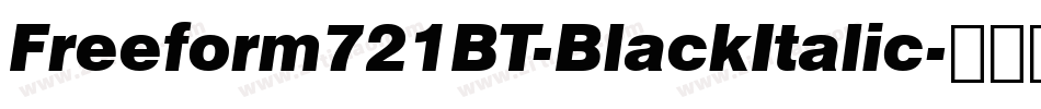 Freeform721BT-BlackItalic字体转换