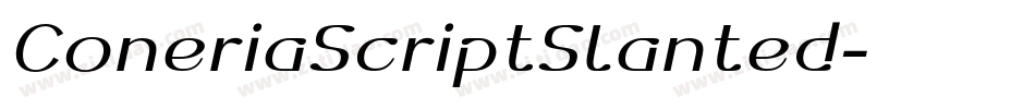 ConeriaScriptSlanted字体转换