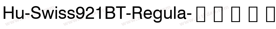 Hu-Swiss921BT-Regula字体转换