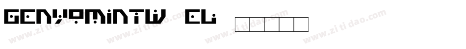 GenYoMinTW-EL字体转换