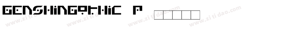 genshingothic-p字体转换