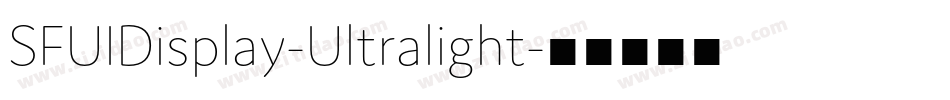 SFUIDisplay-Ultralight字体转换