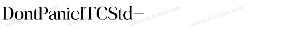 DontPanicITCStd字体转换