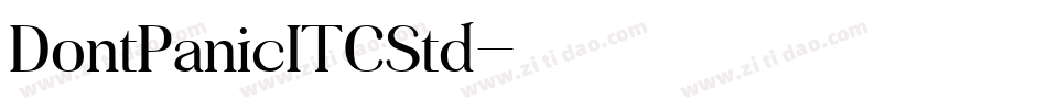DontPanicITCStd字体转换