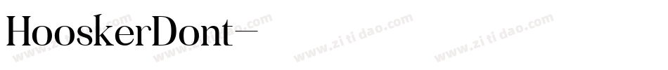 HooskerDont字体转换