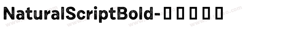 NaturalScriptBold字体转换