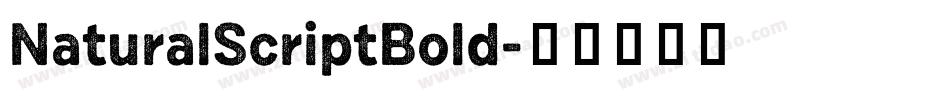 NaturalScriptBold字体转换