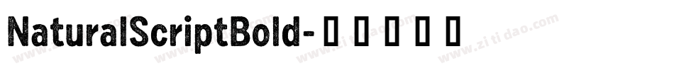 NaturalScriptBold字体转换