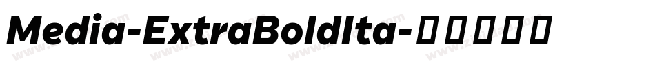 Media-ExtraBoldIta字体转换