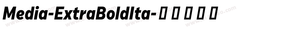 Media-ExtraBoldIta字体转换