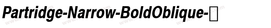 Partridge-Narrow-BoldOblique字体转换
