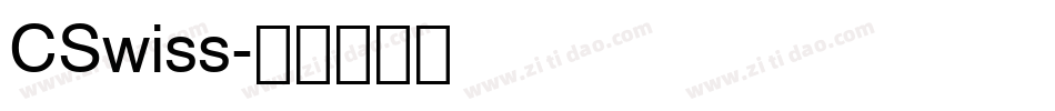 CSwiss字体转换