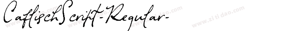 CaflischScript-Regular字体转换