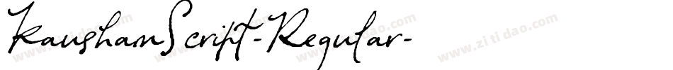 KaushanScript-Regular字体转换