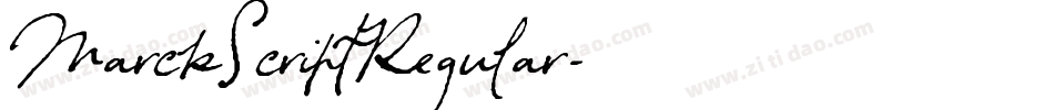 MarckScriptRegular字体转换