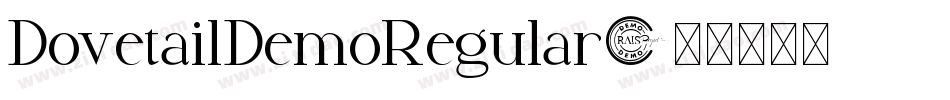 DovetailDemoRegular字体转换