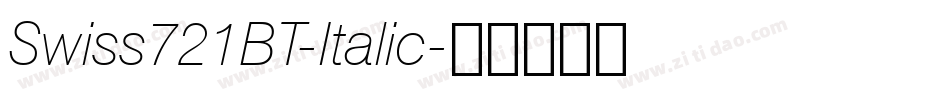 Swiss721BT-Italic字体转换