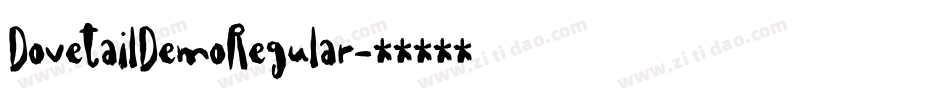DovetailDemoRegular字体转换