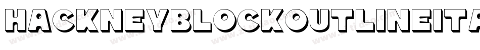 HackneyBlockOutlineItalic-8wen字体转换 HackneyBlockOutlineItalic-8wen字体转换