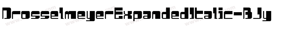 DrosselmeyerExpandedItalic-BJy8字体转换