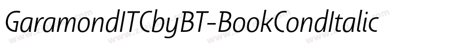 GaramondITCbyBT-BookCondItalic字体转换