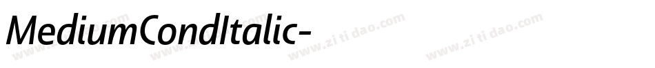 MediumCondItalic字体转换