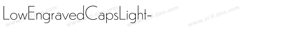 LowEngravedCapsLight字体转换