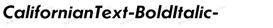 CalifornianText-BoldItalic字体转换