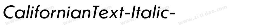 CalifornianText-Italic字体转换