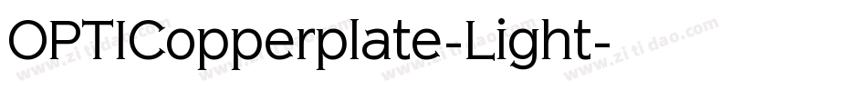 OPTICopperplate-Light字体转换