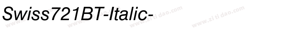 Swiss721BT-Italic字体转换